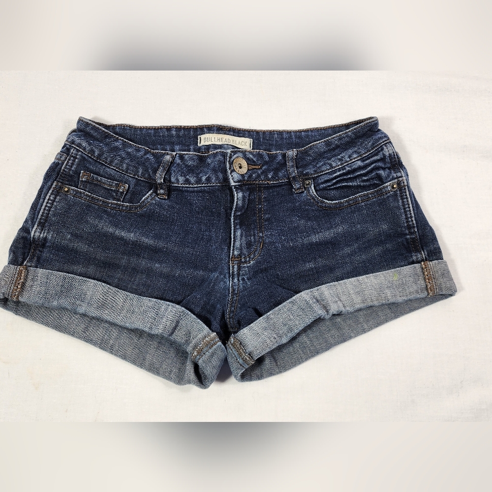 ❤️ BULLHEAD BLACK JUNIORS DENIM SHORTY AHORTS SIZE 3 DARK BLUE❤️